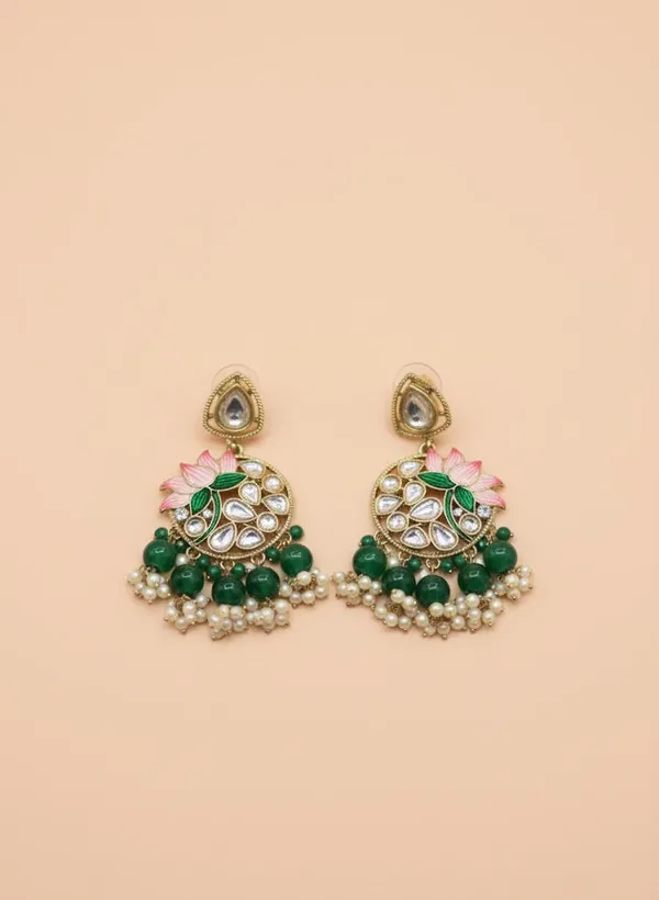 Green_Brass_Earrings_For_Women
